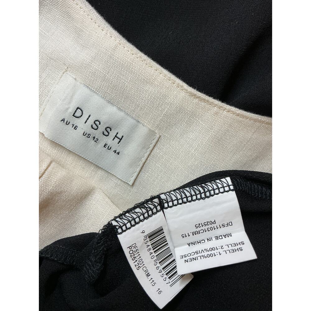 Dissh Elegant Cream Grace Midi Dress Size 12 - Picture 4 of 4